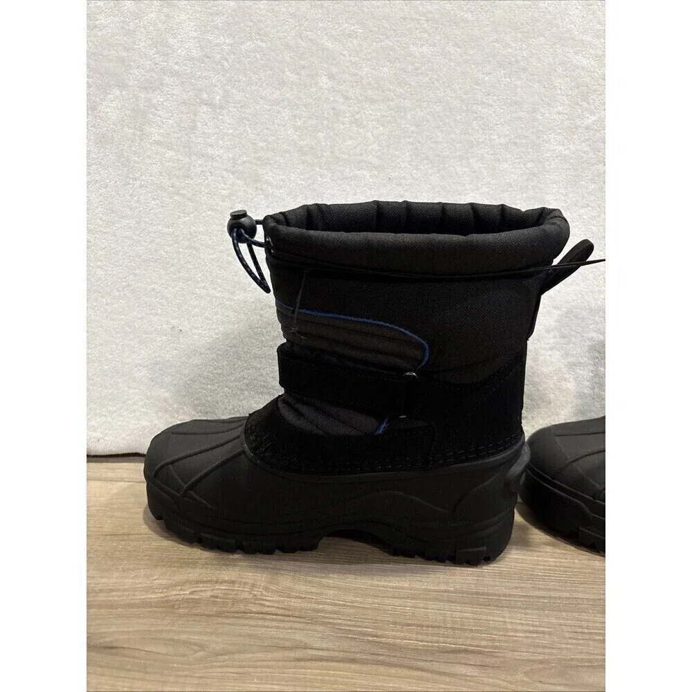 Khombu Men's Size 5M Black/Blue Peter Winter Snow Boots Waterproof NWT